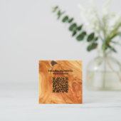 Eindhout Texture Knot Woodworking Craftsman Vierkante Visitekaartje (Staand voorkant)