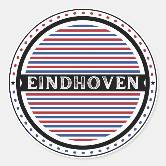 Eindhoven City Pride Emblem – Dutch Identity Ronde Sticker (Voorkant)