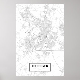 Eindhoven, Nederland (zwart op wit) Poster