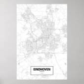 Eindhoven, Nederland (zwart wit) Poster (Voorkant)
