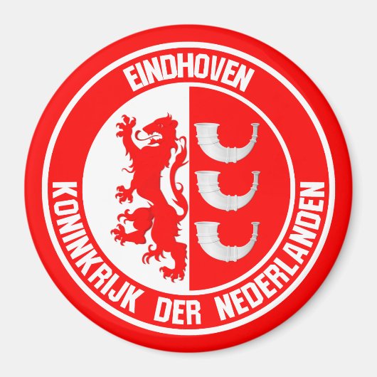 Eindhoven Round Emblem Magneet (Voorkant)