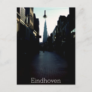 Eindhoven street & Catharinakerk, Nederland Briefkaart