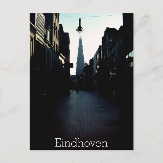 Eindhoven street & Catharinakerk, Nederland Briefkaart (Voorkant)