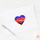 Eindig hart met vlag hart sticker (Envelop)