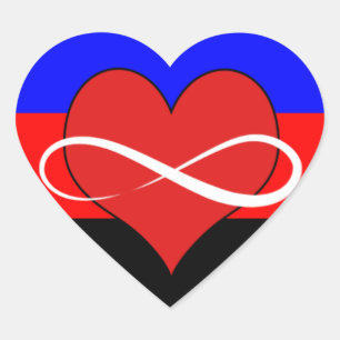 Eindig hart met vlag sticker