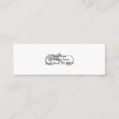 Eindig hartenkattensilhouet - Kies achterkleur Mini Visitekaartje (Voorkant)