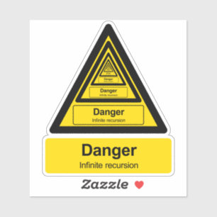 Eindig waarschuwingssignaal voor herwonnen sticker