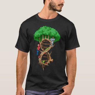Eindige boom van Life DNA Biology Environment Love T-shirt