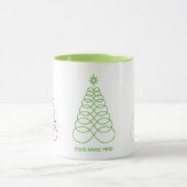 Eindige kerstboom met liefde - Aangepast Mok (Midden)