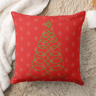 Eindige kerstboom met liefdeskerstboom - groen en kussen