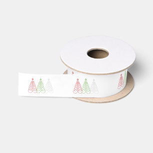 Eindige kerstboom satijnen lint