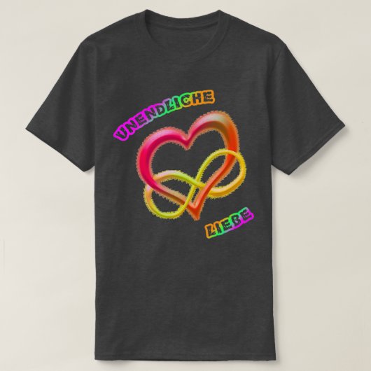 Eindige liefde 2 regenboogkleuren t-shirt (Design voorkant)