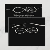 Eindige liefdeshuwelijken RSVP Kaartje (Voorkant / Achterkant)