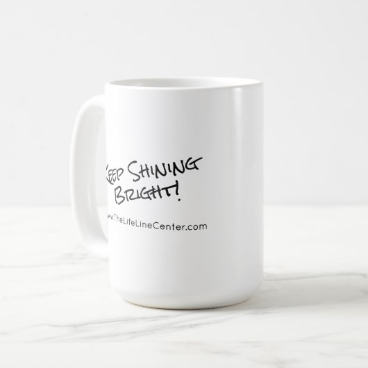 Eindige Mok Liefde & Gratitude 15e Jubileum (Voorkant links)