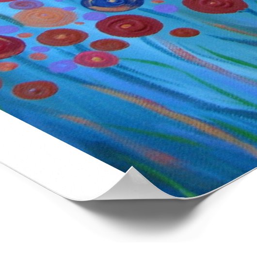 Eindige Romance Floral Abstract Poster (Hoek)