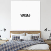 Eindigheid in Druk | Circle Back Never Gallery Canvas Afdruk (Insitu (Slaapkamer))