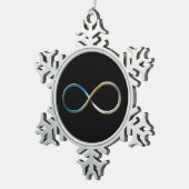 eindigheid kerstversiering tin sneeuwvlok ornament (Rechts)