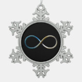 eindigheid kerstversiering tin sneeuwvlok ornament (Voorkant)