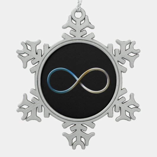 eindigheid kerstversiering tin sneeuwvlok ornament (Voorkant)