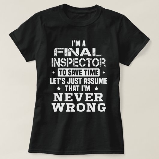 Eindinspecteur T-shirt (Design voorkant)