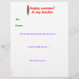 Eindjaars persoonlijk dankjewel aan leerkracht - i