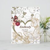 Eindloos gedicht Floral Butterflies Paper (Staand voorkant)