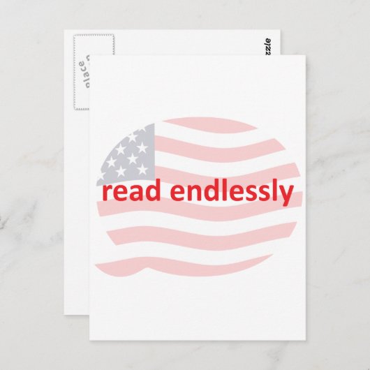 Eindloos lezen briefkaart (Voorkant / Achterkant)