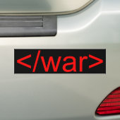Eindoorlog Bumpersticker (Op auto)
