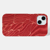 Eindpapier met rood en goudkleurig Case-Mate iPhone case (Achterkant (horizontaal))