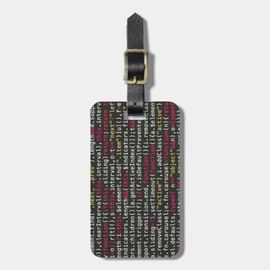 Eindpatroon van ontwikkelaar bagagelabel (Voorkant verticaal)