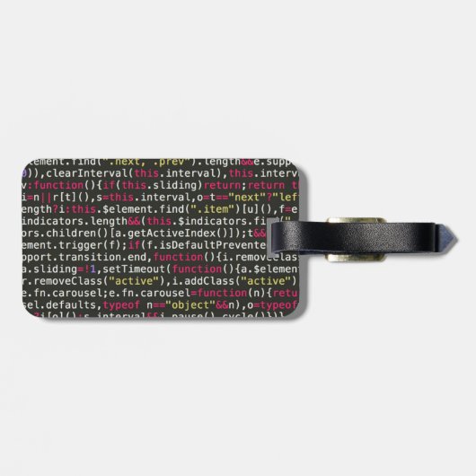 Eindpatroon van ontwikkelaar bagagelabel (Achterkant horizontaal)