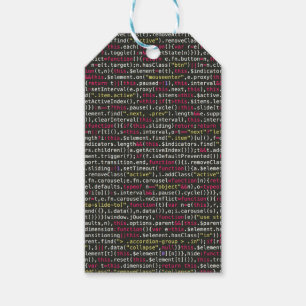 Eindpatroon van ontwikkelaar cadeaulabel