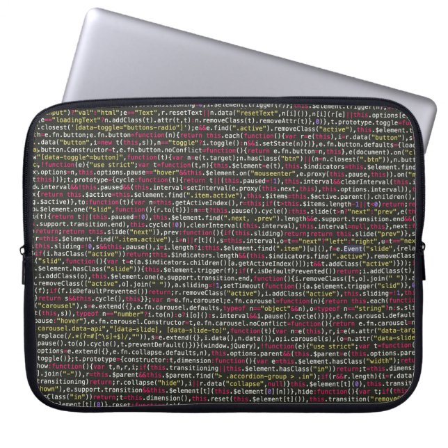 Eindpatroon van ontwikkelaar laptop sleeve (Voorkant)