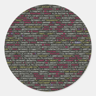 Eindpatroon van ontwikkelaar ronde sticker