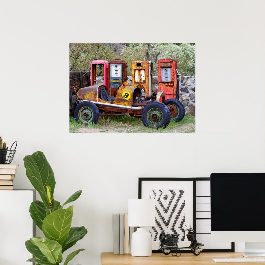 Eindpitstop van rackauto poster (Thuiskantoor)