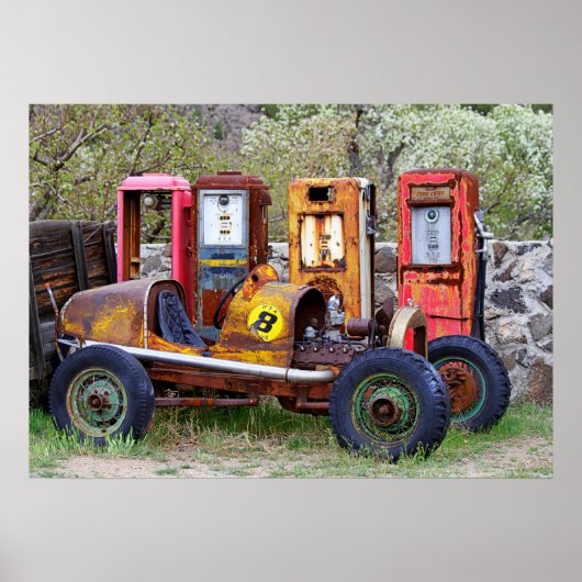 Eindpitstop van rackauto poster (Voorkant)