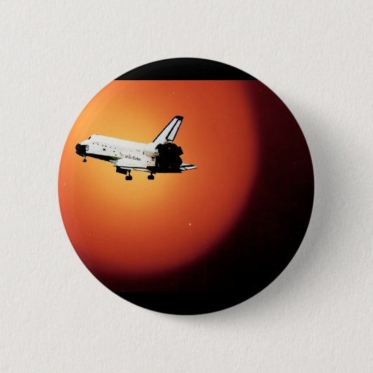 Eindprogramma Nasa Space Shuttle Ronde Button 5,7 Cm (Voorkant)