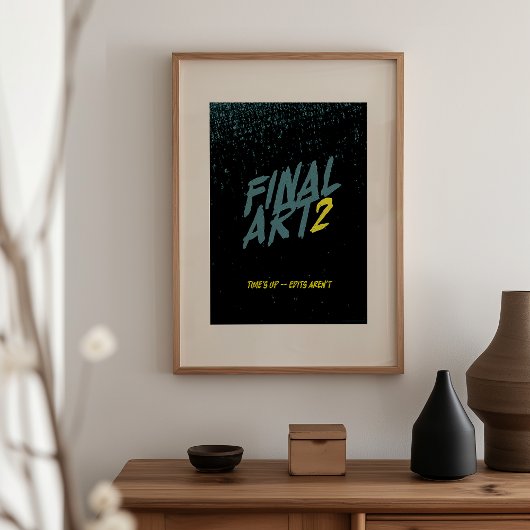 Eindresultaat Kunst 2 - Vintage filmposterparodie Poster