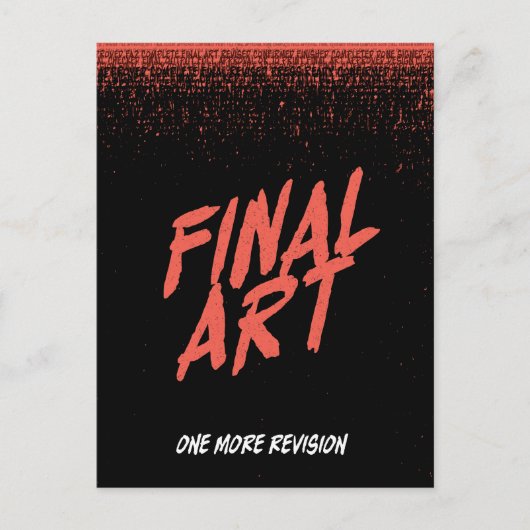 Eindresultaat - Oude horrorfilmposter Briefkaart (Voorkant)