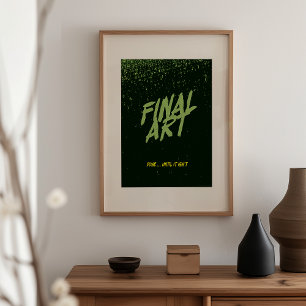 Eindresultaat - Vintage filmposterparodie Poster