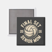 Eindset Senior Moeder 2026 Afstudeer Volleybal  Magneet (Voorkant / Achterkant)