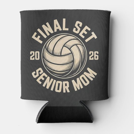 Eindset Senior Moeder 2026 Afstuderen Volleybal Blikjeskoeler (Voorkant)