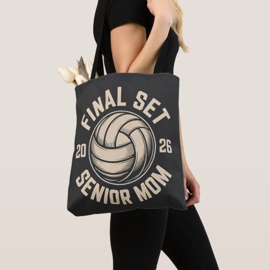 Eindset Senior Moeder 2026 Afstuderen Volleybal Tote Bag (Dichtbij)