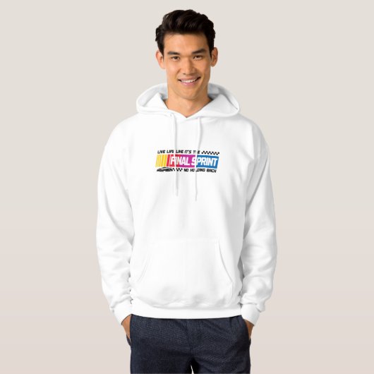 Eindspurt Retro Racen Hoodie (Voorkant volledig)