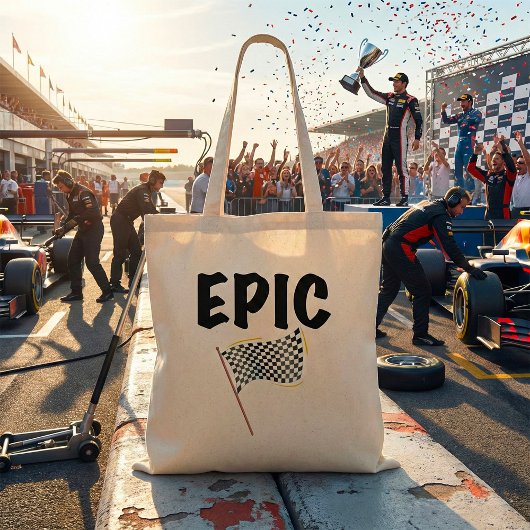 Eindstreep Geruite Racing Vlag Tote Bag