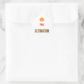 Eindtekst ultimatum ronde sticker (Tas)