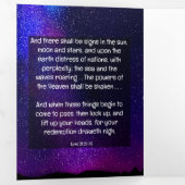 Eindtijd Evangelie Tractaat Drieluik Kaart (Binnenzijde eerst)