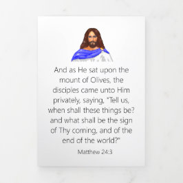 Eindtijd Trifold Letter Fold Kaart