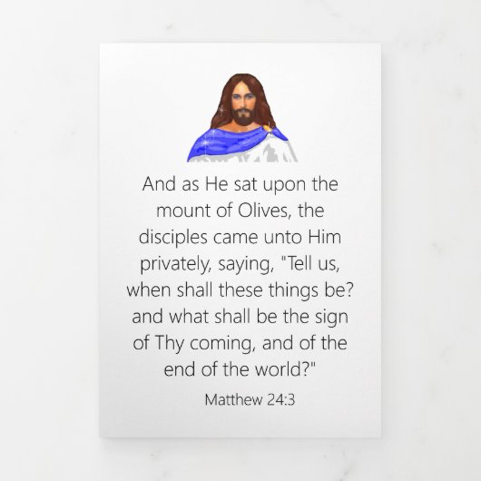 Eindtijd Trifold Letter Fold Kaart (Cover)