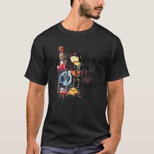 Eindtijd wijn t-shirt (Voorkant)